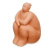 Figura Decorativa Naranja Dolomita 18 x 30 x 19 cm (4 Unidades) Mujer Sentado