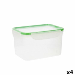 Fiambrera Quid Greenery 2,8 L Transparente Plu00e1stico (4 Unidades) (Pack 4x)