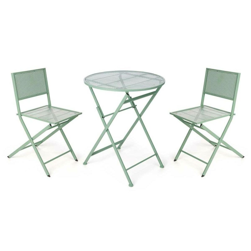 Conjunto de Mesa con 2 Sillas Verde