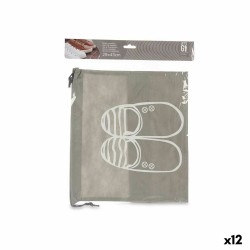 Portazapatos Gris PVC 29 x 43 cm Tela (12 Unidades)