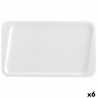 Plato de Postre Quid Chef Ceru00e1mica Blanco 25 x 15 cm (6 Unidades) (Pack 6x)