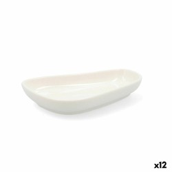 Bandeja de Aperitivos Quid Select Blanco Ceru00e1mica Irregular (12 Unidades) (Pack 12x)