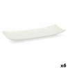 Bandeja de Aperitivos Quid Select Blanco Ceru00e1mica 20,5 x 7,5 cm (6 Unidades) (Pack 6x)