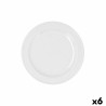 Plato de Postre Bidasoa Glacial Ala Estrch Blanco Ceru00e1mica 20 cm (6 Unidades) (Pack 6x)