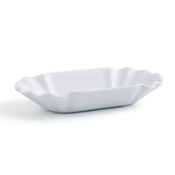 Bandeja de Aperitivos Quid Gastro Fun Blanco Ceru00e1mica 20,5 x 11 x 3,5 cm (12 Unidades) (Pack 12x)