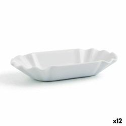 Bandeja de Aperitivos Quid Gastro Fun Blanco Ceru00e1mica 20,5 x 11 x 3,5 cm (12 Unidades) (Pack 12x)