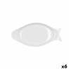 Fuente de Cocina Quid Gastro Ceru00e1mica Blanco (32.5 x 15,5 x 2,5 cm) (Pack 6x)