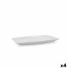 Fuente de Cocina Quid Gastro Ceru00e1mica Blanco (30,5 x 19,5 x 2,5 cm) (Pack 4x)