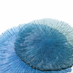 Plato Llano Quid Mar de Viento Azul Vidrio (u00d8 32 cm) (Pack 6x)