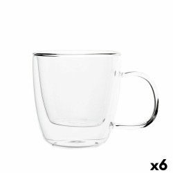 Taza Quid Serenia 200 ml Transparente Vidrio 6 Unidades (Pack 6x)