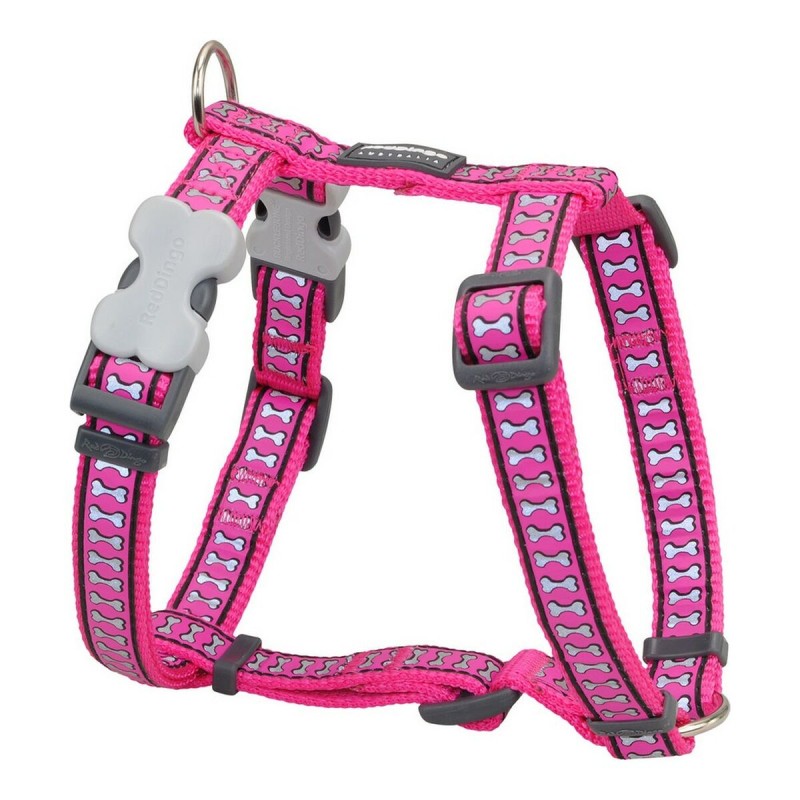 Arnés para Perro Red Dingo Fucsia Hueso Reflectante 37-61 cm