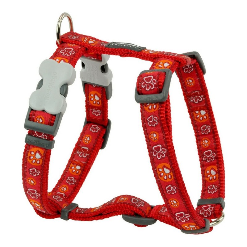 Arnés para Perro Red Dingo Style Rojo Huella de animal 30-48 cm