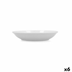 Plato Hondo Bidasoa Glacial Coupe Ceru00e1mica Blanco (21 cm) (Pack 6x)