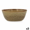 Ensaladera Bidasoa Ikonic 20 x 19,5 x 8,5 cm Ceru00e1mica Marru00f3n 3 Piezas (Pack 3x)