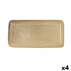 Fuente de Cocina Bidasoa Ikonic Ceru00e1mica Marru00f3n (28 x 14 cm) (Pack 4x)