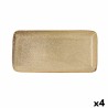 Fuente de Cocina Bidasoa Ikonic Ceru00e1mica Marru00f3n (28 x 14 cm) (Pack 4x)