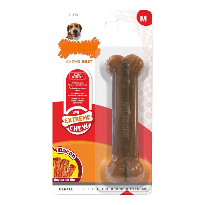 Mordedor de perro Nylabone Dura Chew Bacon Talla M Nylon