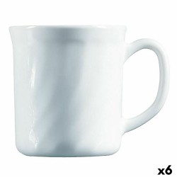 Taza Luminarc Trianon Blanco Vidrio 290 ml (6 Unidades) (Pack 6x)