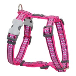 Arnés para Perro Red Dingo Rosa Hueso Reflectante 30-48 cm Fucsia