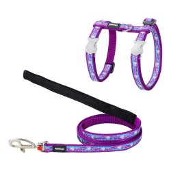 Arnés para Gato Red Dingo Style Morado Azul Unicornio Correa