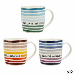 Taza Mug Quid 4u Multicolor Ceru00e1mica 330 ml (12 Unidades) (Pack 12x)