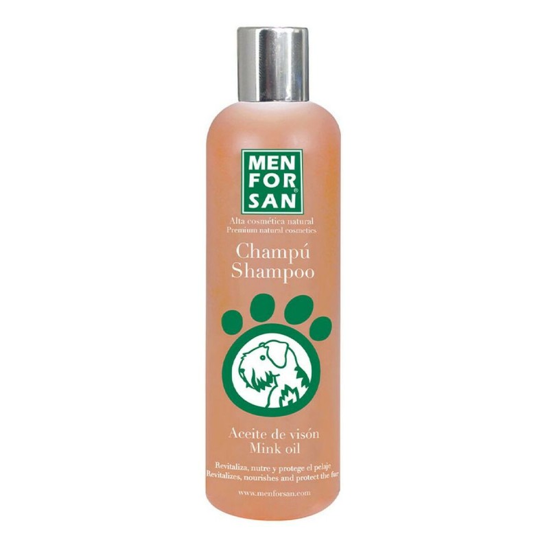 Champú para mascotas Menforsan Perro Aceite de visón 300 ml