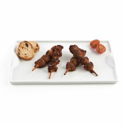 Bandeja de Aperitivos Quid Gastro Fun Blanco Ceru00e1mica 25,5 x 15,5 cm (6 Unidades) (Pack 6x)