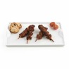 Bandeja de Aperitivos Quid Gastro Fun Blanco Ceru00e1mica 25,5 x 15,5 cm (6 Unidades) (Pack 6x)