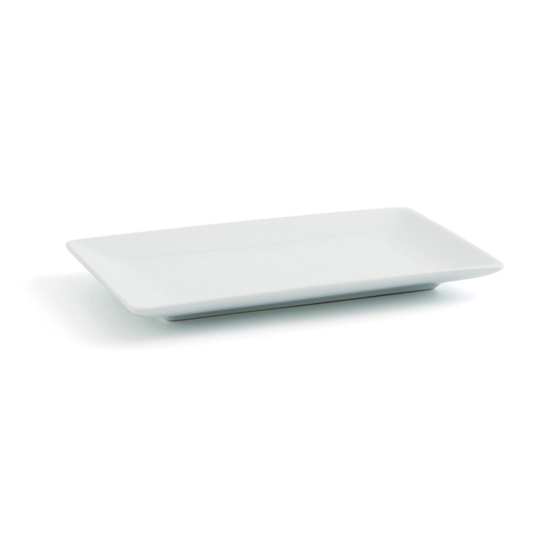 Plato Quid Gastro Fun Pequeu00f1o Blanco Ceru00e1mica 16,5 x 9,5 x 2 cm (6 Unidades) (Pack 6x)