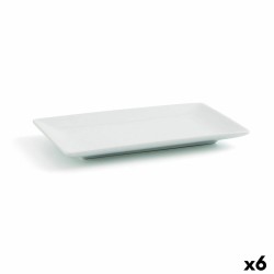 Plato Quid Gastro Fun Pequeu00f1o Blanco Ceru00e1mica 16,5 x 9,5 x 2 cm (6 Unidades) (Pack 6x)