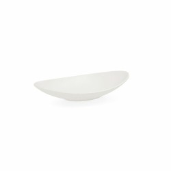 Plato Hondo Quid Select Ovalado Blanco Plu00e1stico 18 x 10,5 x 3 cm (12 Unidades)