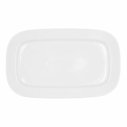 Fuente de Cocina Bidasoa Glacial Blanco Ceru00e1mica 36 x 21 cm (3 Unidades) (Pack 3x)