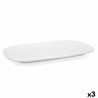 Fuente de Cocina Bidasoa Glacial Blanco Ceru00e1mica 36 x 21 cm (3 Unidades) (Pack 3x)