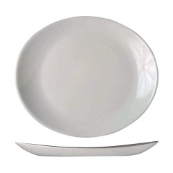 Plato Llano Arcoroc Restaurant 30 x 26 cm Blanco Vidrio (6 Unidades)