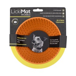 Comedero para Perro Lickimat Wobble Naranja Orange Goma