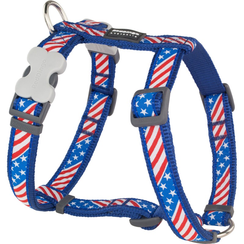 Arnés para Perro Red Dingo US Flag 25-39 cm Rojo Azul