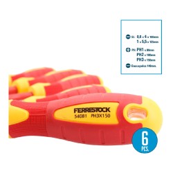 Set de Destornilladores Ferrestock (6 pcs)