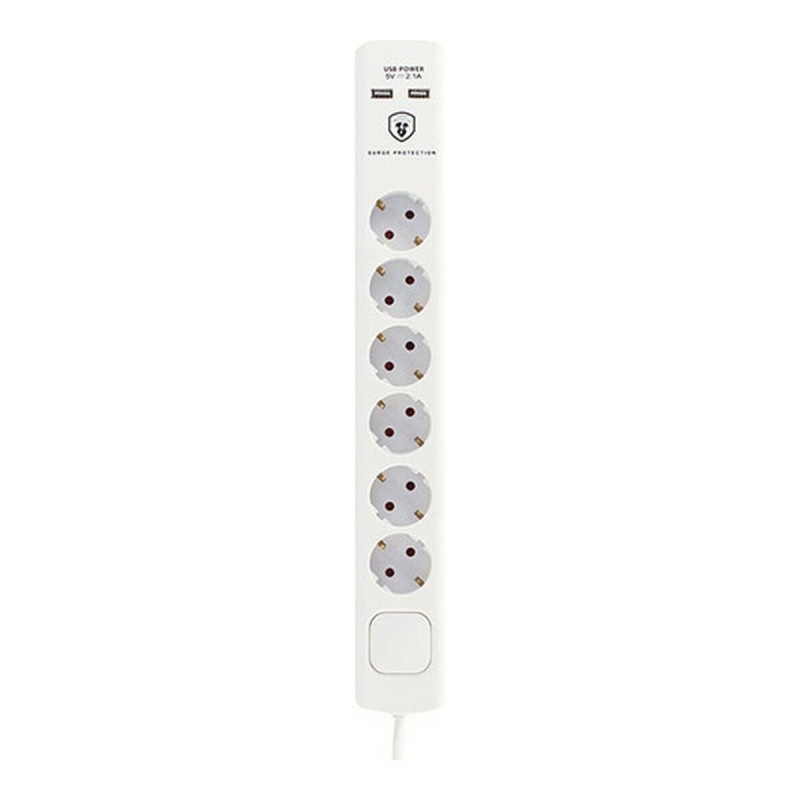 Regleta Enchufes 6 Tomas con Interruptor TM Electron 230 V