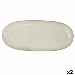 Fuente de Cocina Bidasoa Ikonic Blanco Ceru00e1mica 36 x 16 cm (Pack 2x)