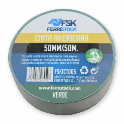 Cinta americana Ferrestock Verde 50 mm x 50 m