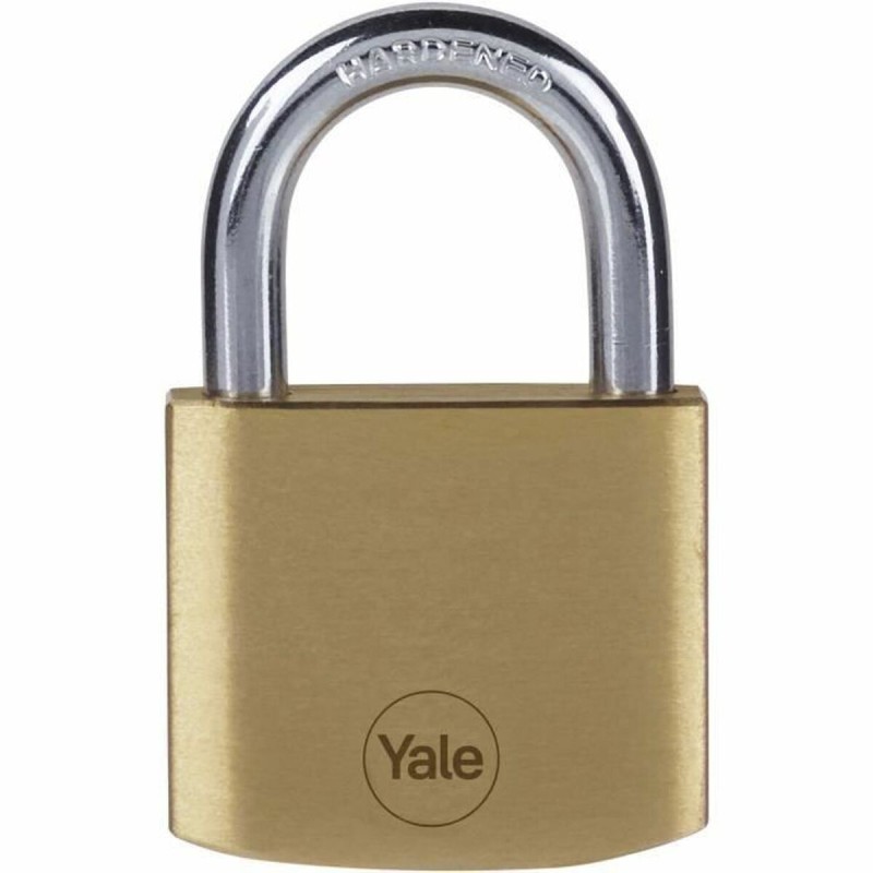 Candado de llave Yale Rectangular Dorado