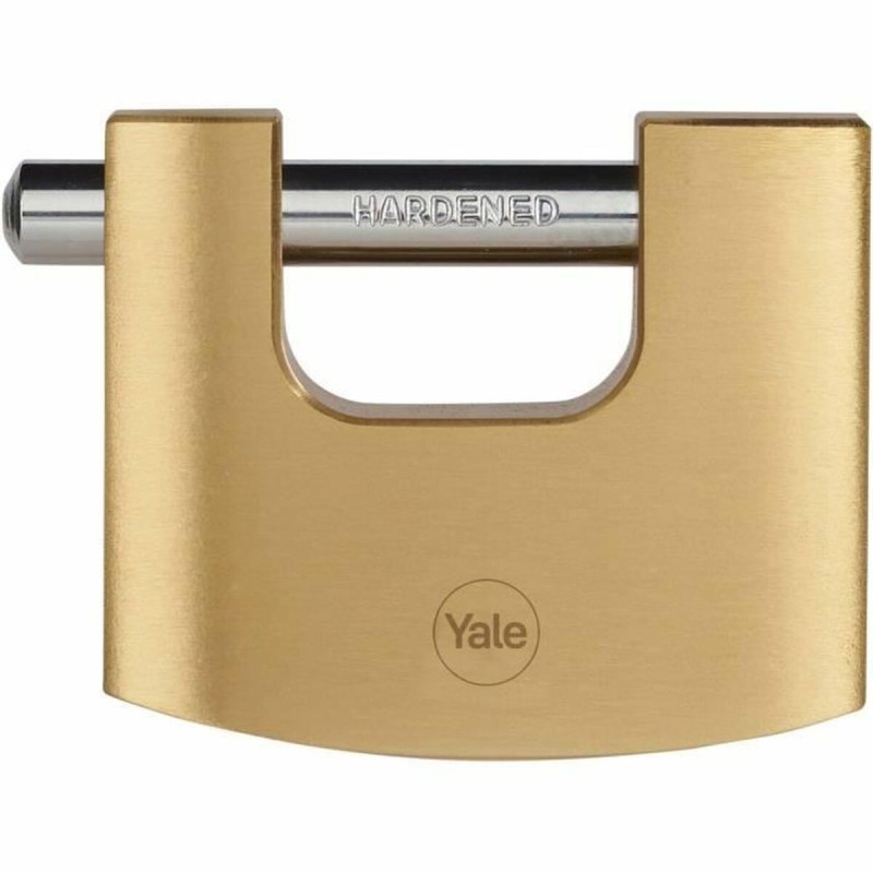 Candado de llave Yale Rectangular Dorado