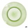 Plato Llano Quid Viba Verde Plu00e1stico 27 cm u00d8 27 cm (12 Unidades) (Pack 12x)