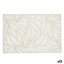 Salvamantel Quid Habitat Hojas Beige 30 x 45 cm (Pack 12x)