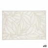 Salvamantel Quid Habitat Hojas Beige 30 x 45 cm (Pack 12x)