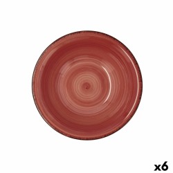 Bol Quid Vita Ceru00e1mica Rojo (18 cm) (Pack 6x)