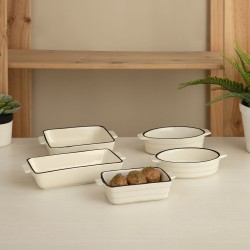 Cazuela Quid Cocco Ceru00e1mica Blanco (23 x 11 x 4,5 cm) (Pack 12x)