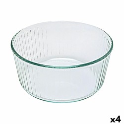 Molde para Horno Pyrex Classic Soufflu00e9 21 x 21 x 10 cm Transparente Vidrio (4 Unidades)