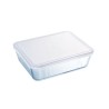 Fiambrera Rectangular con Tapa Pyrex Cook & Freeze 25 x 20 cm Transparente Silicona Vidrio 2,6 L (6 Unidades)