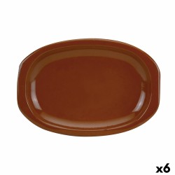 Fuente de Cocina Raimundo Barro Profesional Barro cocido Marru00f3n 6 Unidades 36 x 25 cm